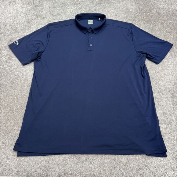 Callaway Opti-Dri Golf Polo Shirt Men 3XL Navy Blue Moisture Wicking Performance - Picture 1 of 11